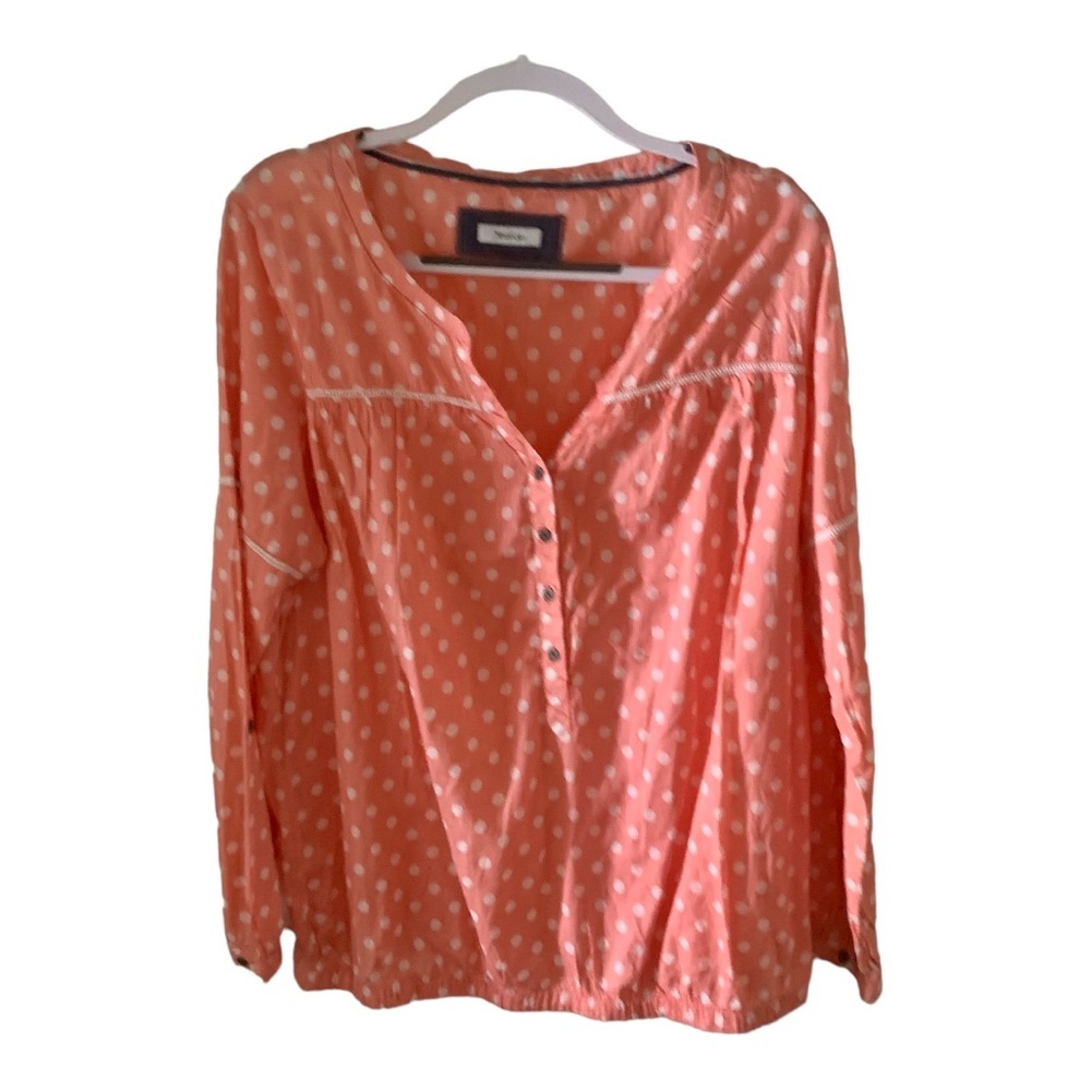 Yessica Women’s Shirt 3/4 Button Up Pink & White Linen Size L / 42-44EU - Picture 2 of 5